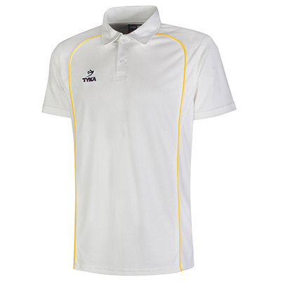 Club Shirt Short Sleeves - Golden Yellow Piping